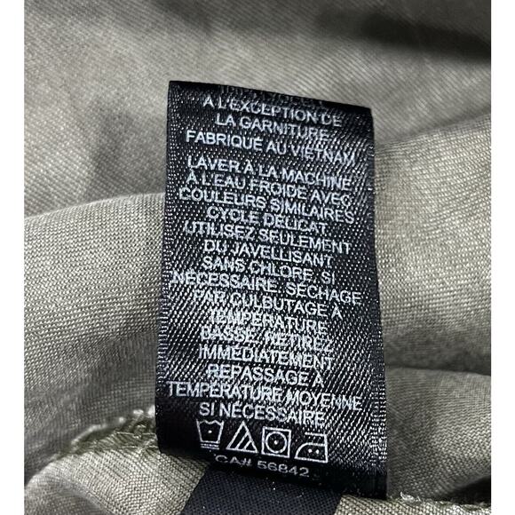 Express Short Dress Green Laced Neckline 3/4 Sleeve Cuffed Pockets Medium I9 - Picture 6 of 12